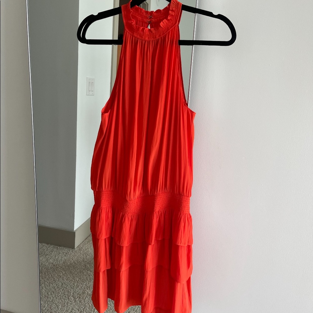 REMY BROOK Midi Dress Orange Red size M